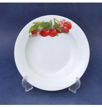 Тарелка глубокая диам. 200 мм Гладкий край Вишня (фарфор), р.4 арт. 69472