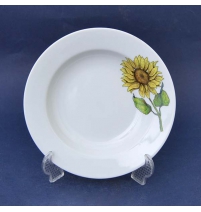 Тарелка глубокая диам. 200 мм Гладкий край Подсолнух (фарфор), р.4 арт. 69492
