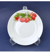 Тарелка мелкая диам. 175 мм Гладкий край Вишня (фарфор), р.4 арт. 69412