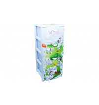 Комод пластиковый с 4 ящиками Disney Далматинцы арт. М 2805-Д