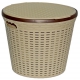 Корзина для белья 15л круглая с крышкой арт.2512