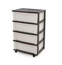 Пластиковый комод с 4 ящиками Bongo без декора АС 209