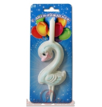 Свеча тортовые цифры со зверушками 2 арт.3044