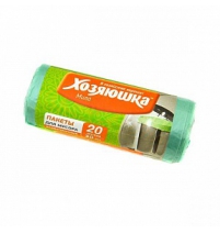 Пакеты для мусора "ХОЗЯЮШКА Мила" 20л 30шт 8мкм особопрочные в рулоне ДМС 8 мкм арт.07016