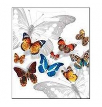 Пакет с вырубной усиленной ручкой 40х47+6 (45) Бабочки арт.ВУР11321