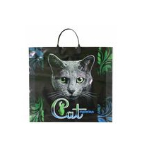 Пакет с пластмассовыми ручками 38*35+10 (110)  Cat mysterious арт.ПЛР14917