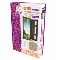Сетка антимоскитная 45*210см на дверь(магнит + крепежная лента) арт.креатон