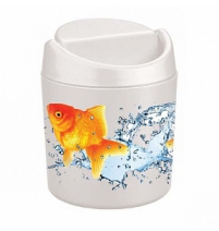 Контейнер для мусора с декором 0,75л С12966 арт.С12966