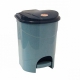 Контейнер для мусора с педалью 19 л голубой мрамор арт.М 2892Г