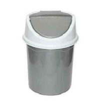 Контейнер с подвижной крышкой 8л серый мет/белый арт.0408/58