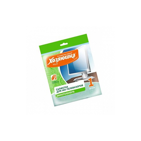 Салфетка для видео, оптики и компьютеров "ХОЗЯЮШКА Мила" микрофибра 30*30см 1 шт., арт.04003
