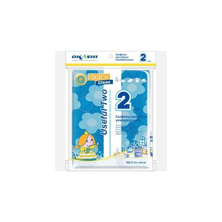 Салфетка для уборки универсальная Useful Two 34*40(M) 2 шт. арт.SV0602