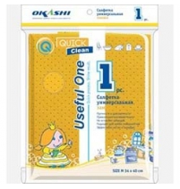 Салфетка-замша для уборки Useful One вискоза 34*40р. L арт.SV0301