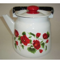 Чайник 3,5 л декор белый с кнопкой арт.С2715.3