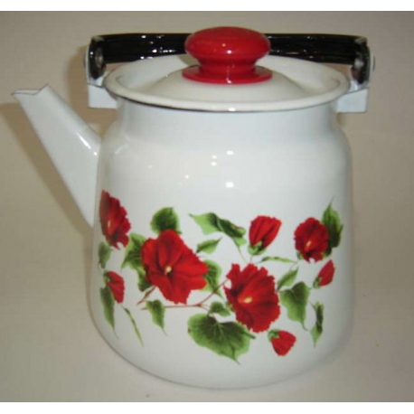 Чайник 3,5 л декор белый с кнопкой арт.С2715.3