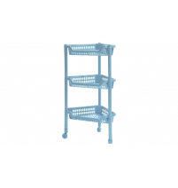 Полка угловая ЕВРО (3 секции) на колёсах Голубой арт.М 2756 Г