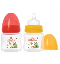  Бутылочка для кормления с силиконовой соской, широкое горло, серия Коровкины истории, 125 мл Мир Детства Арт. 11207