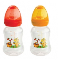  Бутылочка полипропиленовая с силиконовой соской с талией 125мл, 0+ Мир Детства Арт. 11097