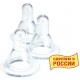 Соска силиконовая классическая медленный поток, 0+, 3шт Курносики Арт. 12051