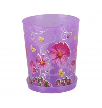 Горшок для орхидеи Камилла 1,2л с поддоном фиолетовый арт.М2801