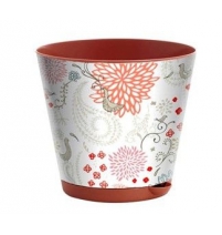 Горшок для цветов "Крит" 200см. теракотовый/белый арт.ING46020ТРБЛ