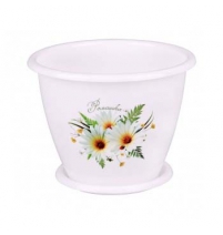 Горшок цветочный Флора (Ромашка) 2л. с поддоном арт.М2691