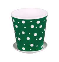 Горшок-Кашпо Горошек 1л.с поддоном арт.М2743