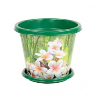 Горшок-Кашпо Магнолия 1л с поддоном арт.М1728/М1727