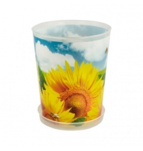 Горшок-кашпо Подсолнухи 1,2л с поддоном арт.М1872