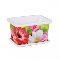 Кашпо Герберы 2л с поддоном (прямоуг.)(уп.20) арт.М3090