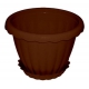 Кашпо "Далия" D-220мм 3,5л с поддоном /шоколад/терракот арт.М 8382Ш