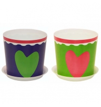 Кашпо ДЕКО Сердце D160мм 2,4л с поддоном арт.М 3106СР