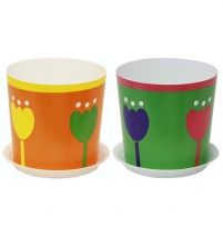 Кашпо ДЕКО Тюльпан D125мм 1,2л с поддоном арт.М 3105Т