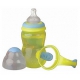 Полипропилен. Бутылочка, широкое горло, мягкие съемные ручки. Силикон. соска-непролив. 300 мл Nuby Арт. 1095