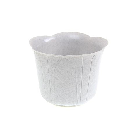 Кашпо "Крокус" 220мм /мраморное-белое арт.0105/ИНС 0105