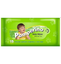  Детские влажные салфетки 15 шт. Pamperino 