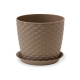 Кашпо РОТАНГ D210мм 4,7л с поддоном ротанг арт.М 3083