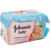  Влажные салфетки Нежная забота 2*64 шт. Johnson-s Арт. 53685