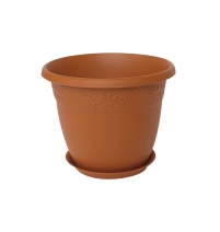 Кашпо РЯБИНА D220мм 3,6л с поддоном микс арт.М 3055