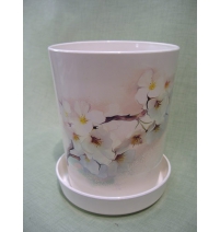 Кашпо с поддоном "Жасмин" D12см 1,2л арт.0904N