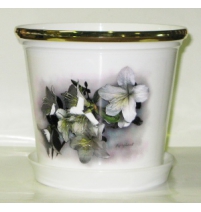Кашпо с поддоном Лилии D11,8см 0.5л арт.97871