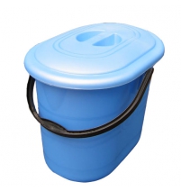 Ведро 12л овальное "Люкс" с крышкой арт.Е12ПЛК