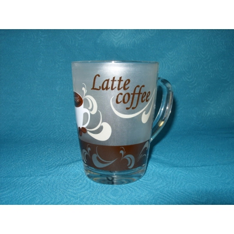 Кружка Капучино 300мл Кофе черный круговая деколь арт.07с1334