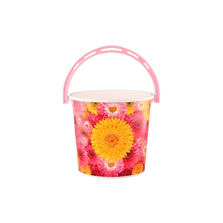 Ведро без крышки 10л. Хризантемы арт.0110бк