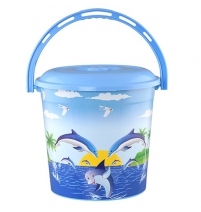 Ведро с крышкой 10л. Дельфин арт.0210ск