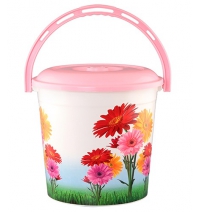 Ведро с крышкой 10л. Цветы арт.0210ск