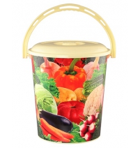 Ведро с крышкой 12л. Овощи арт.0212ск