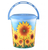 Ведро с крышкой 12л. Подсолнух НОВЫЙ арт.0212ск