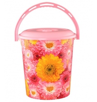 Ведро с крышкой 12л. Хризантемы арт.0212ск