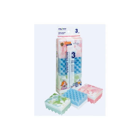 Губка для посуды флекс-рельеф Useful Three 3шт. арт.GP0703